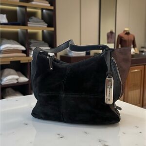 Suede Black and Brown Bag Tignanello